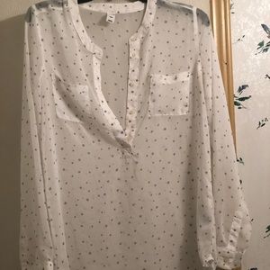 Sheer, star spotted top